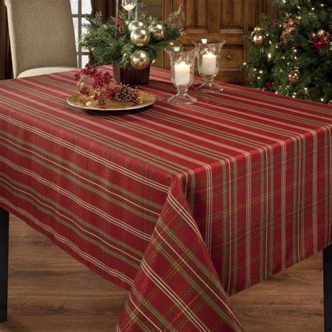 benson mills christmasville metallic fabric tablecloth 60-inch-by-84 inch|Benson Mills Table Linens in Kitchen & Table Linens (55).